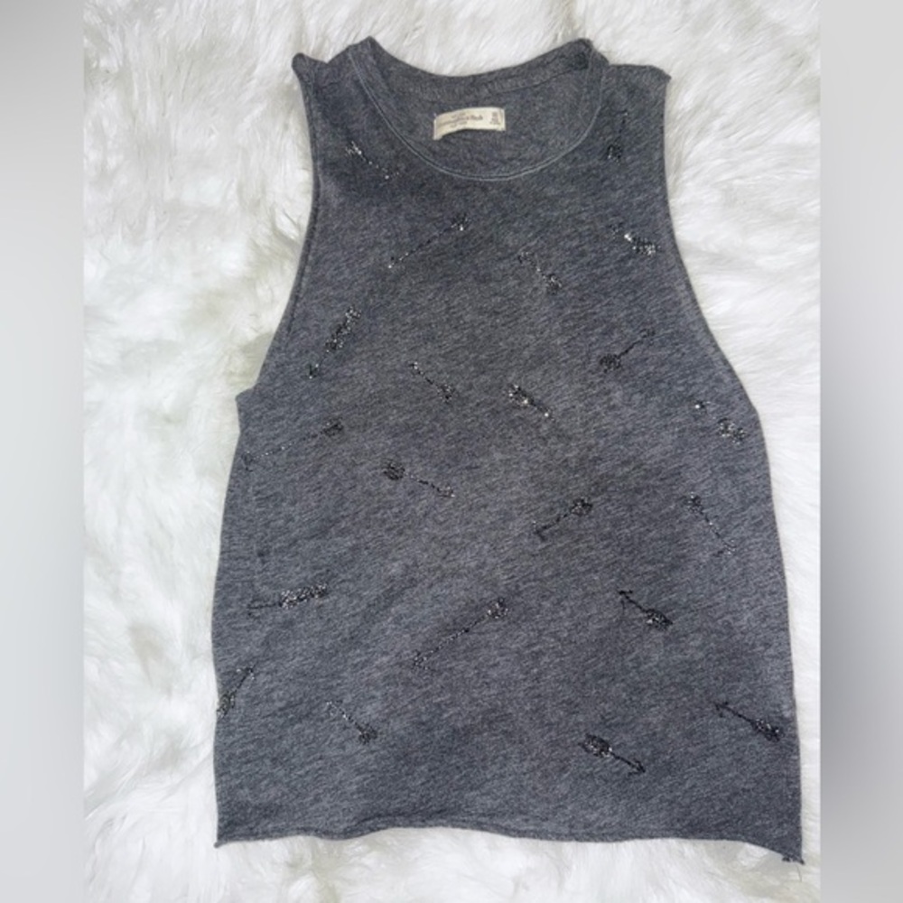 Abercrombie & Fitch Gray Sleeveless Top